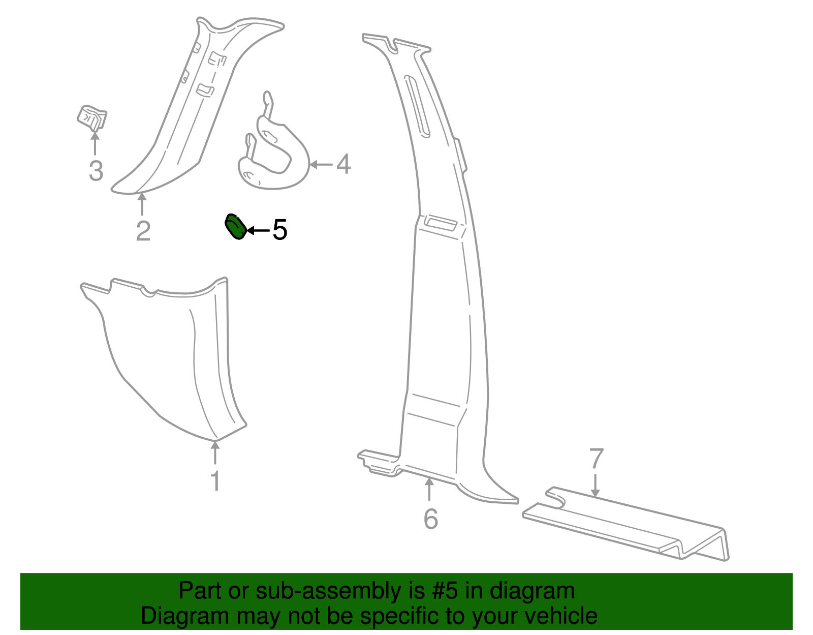 Handle Cover - Ford (YL3Z-1531459-AAA)