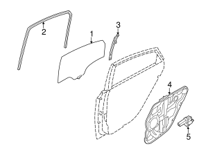 83540-3Q000 - Window Channel 2011-2015 Hyundai Sonata | AutoNationParts.com
