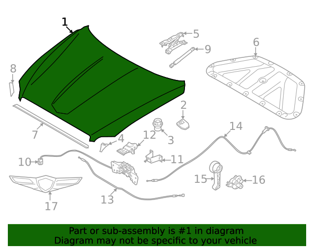 20232024 Genesis Panel Assembly Hood 66400IT000 OEM Parts Online