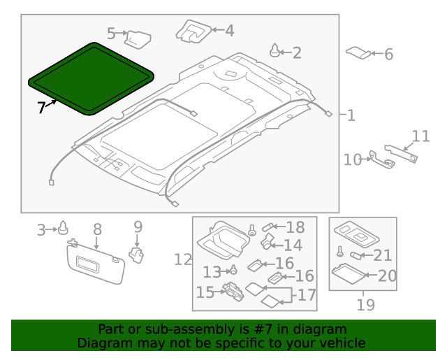 20142018 Subaru Forester Sunroof Trim [on roof trim around opening