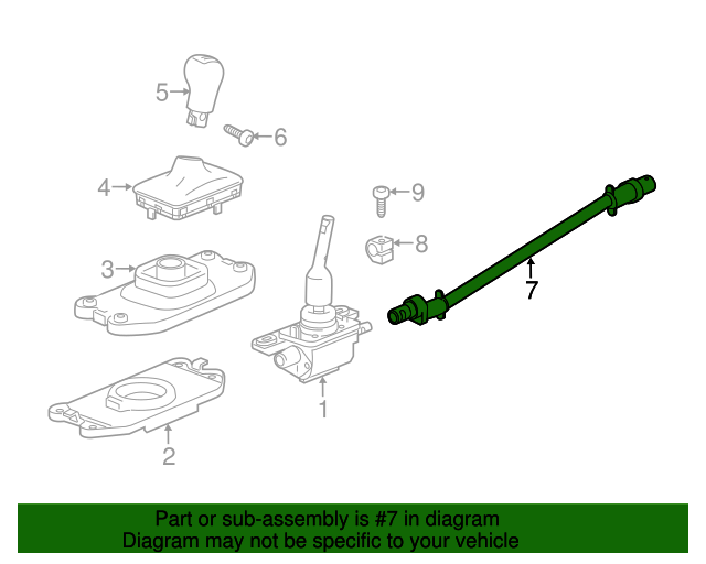 Manual Transmission Shift Lever Rod 24275040