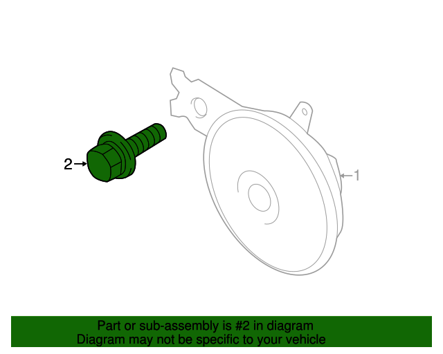 1992-2024 Mitsubishi Horn Bolt MB133472 | MitsubishiParts.com