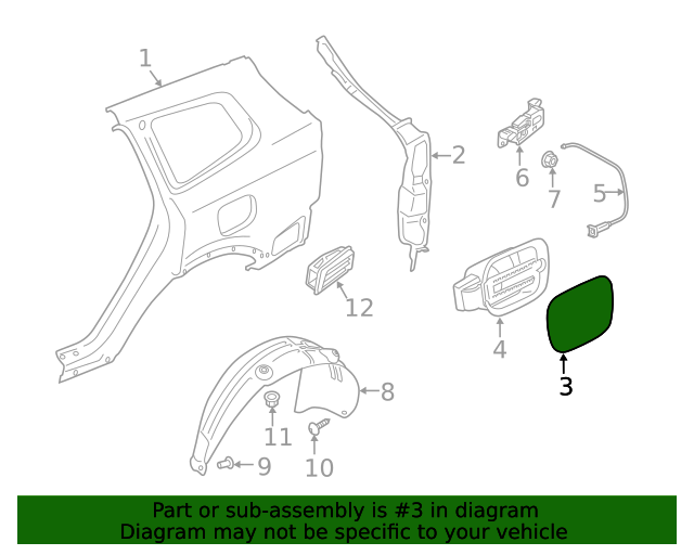 69511S9000 Fuel Door 20202021 Kia Telluride Kia.Parts Store
