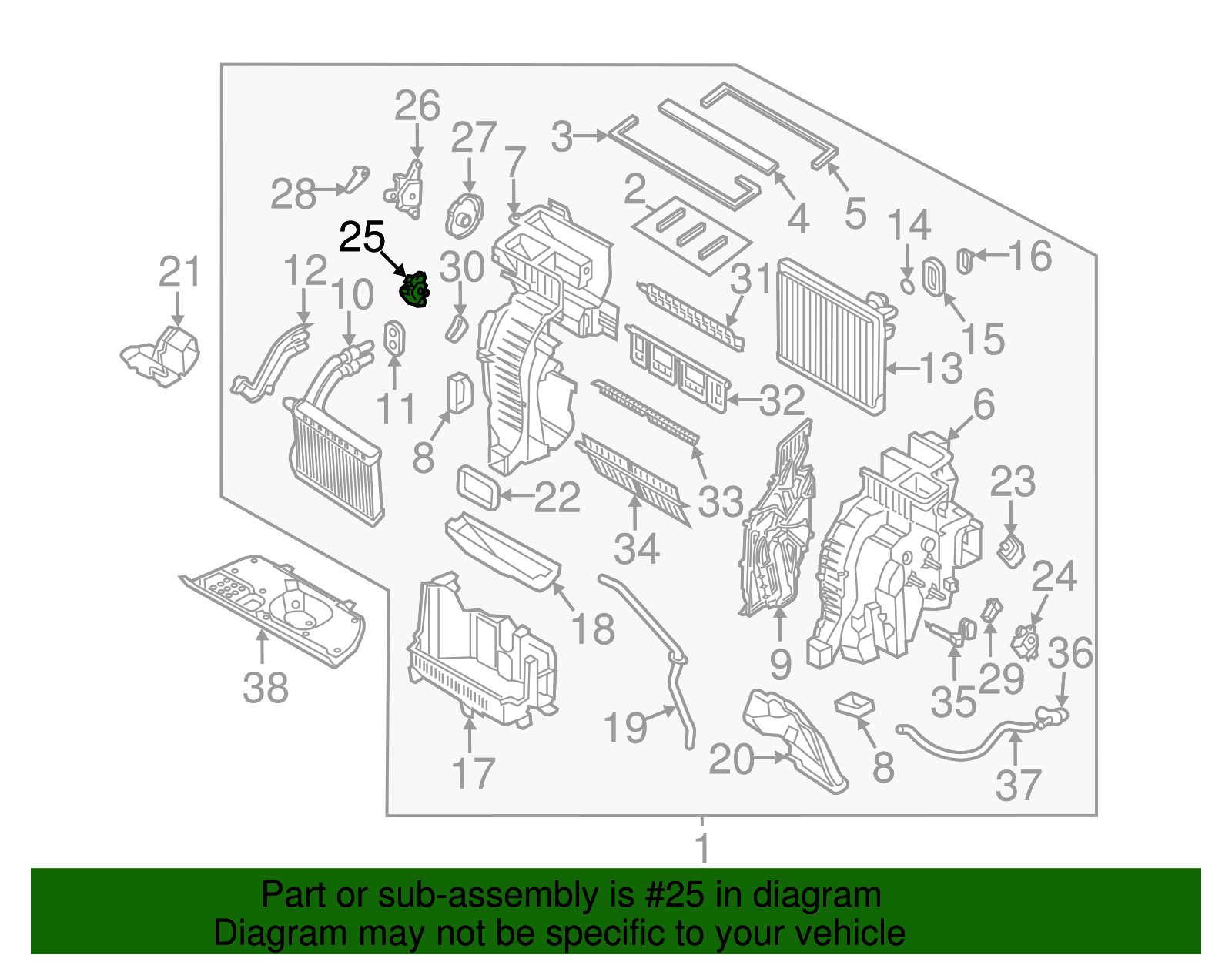 97159-4R150 - HVAC Blend Door Actuator 2011-2021 Kia | Kia.Parts Store