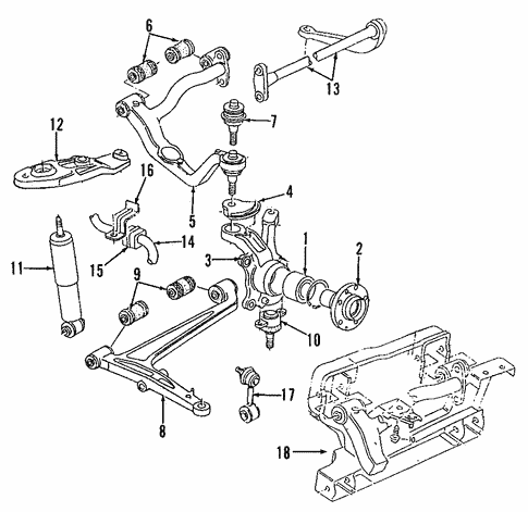 Suspension Control Arm and Ball Joint Assembly Front Right Upper fits VW EuroVan