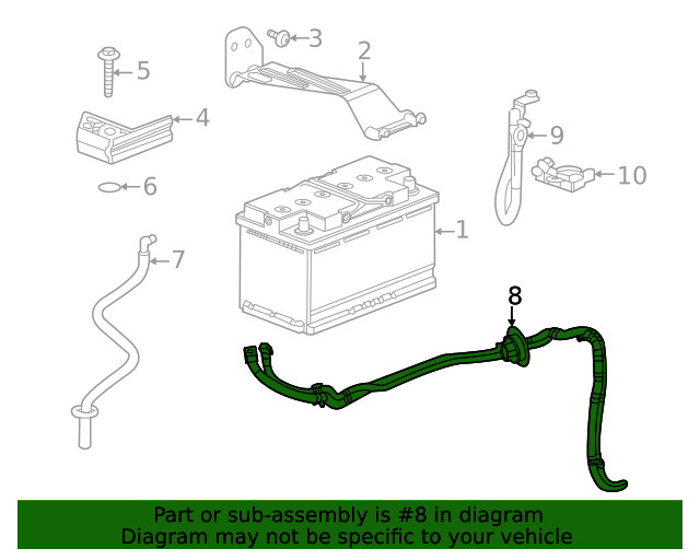 GM Genuine Parts 85530472 Battery Positive Cable - OEM Replacement For GM Vehicles