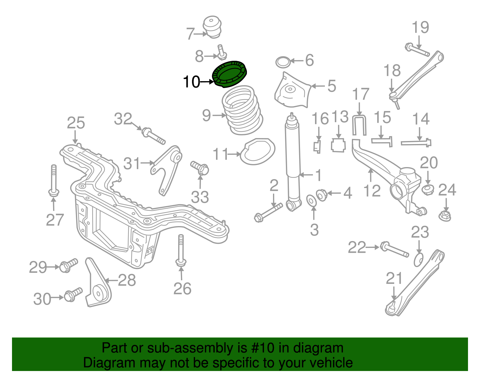 Spring Spacer - Ford (YL8Z-5A565-AA)