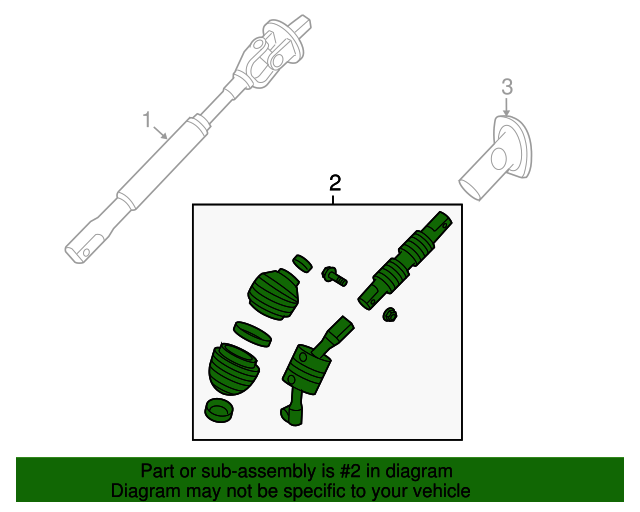 20072008 GM Steering Gear Coupling Shaft 19420044 GM