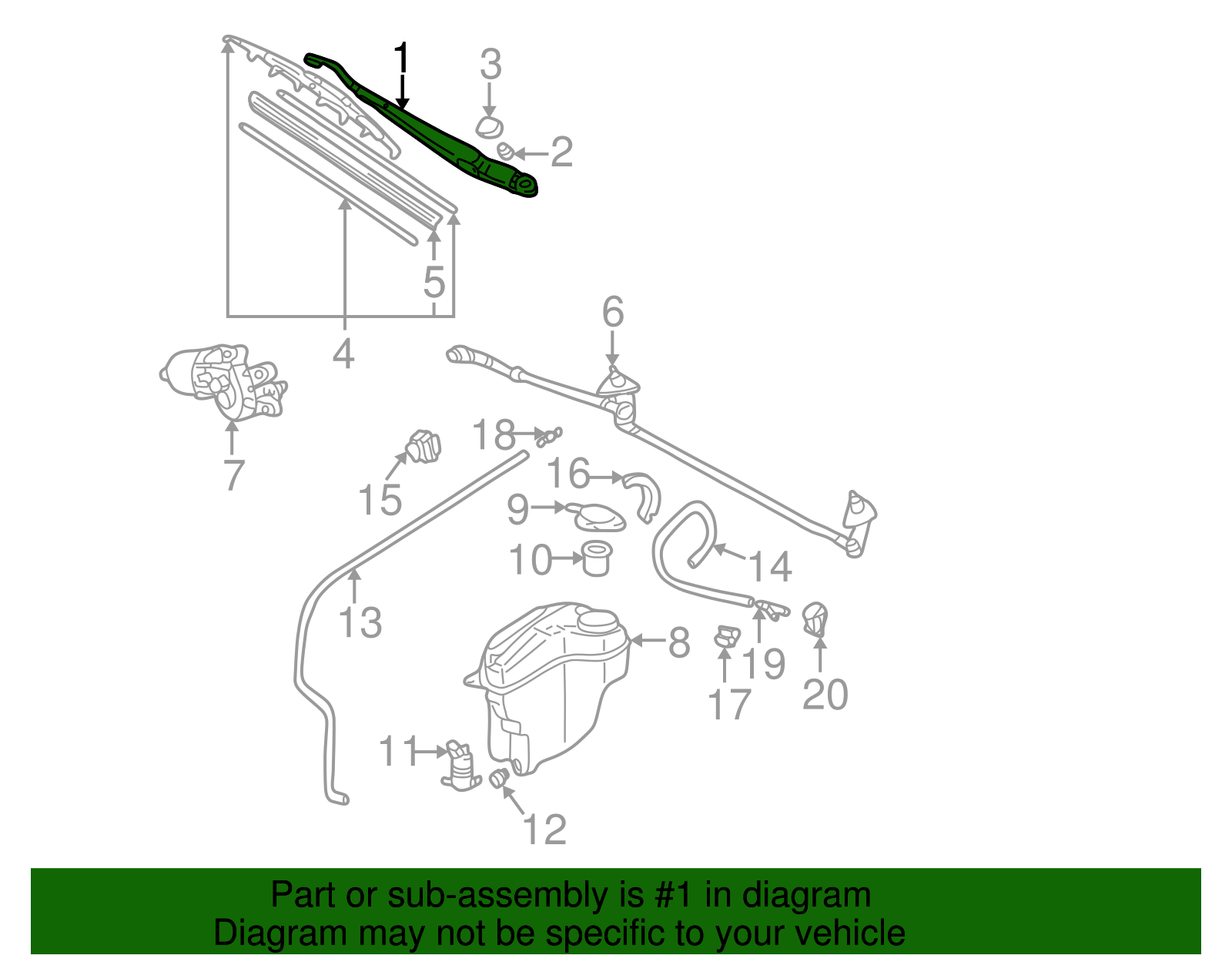 Wiper Arm - Toyota (85221-02040)