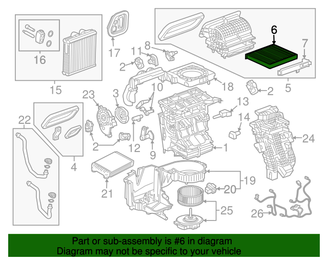 20202022 Buick Enclave Cabin Air Filter 13540923