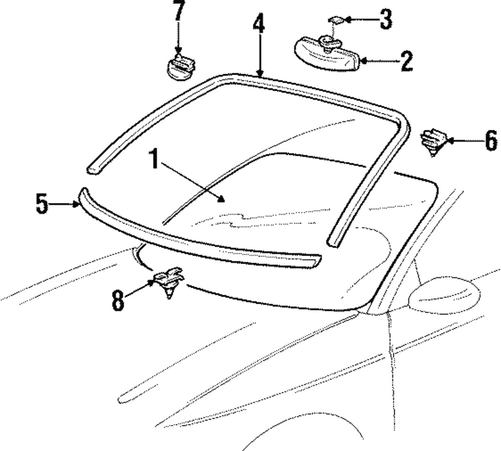 Windshield,  - GM (90563810)