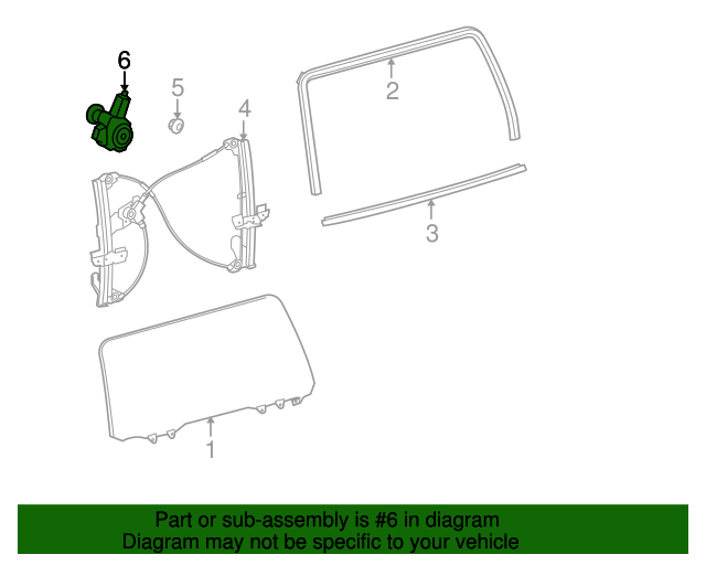 8572035161 Window Motor 20102024 Toyota 4Runner OEM Genuine