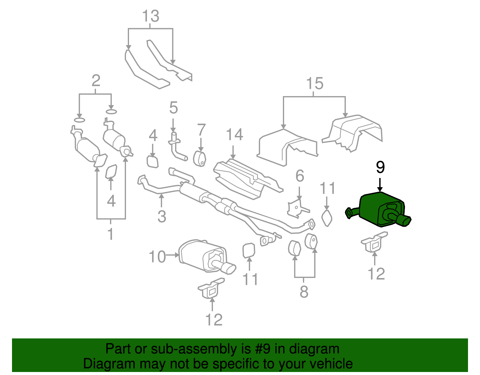 Muffler, Exhaust(W/Tail Pipe) - GM (92201328)