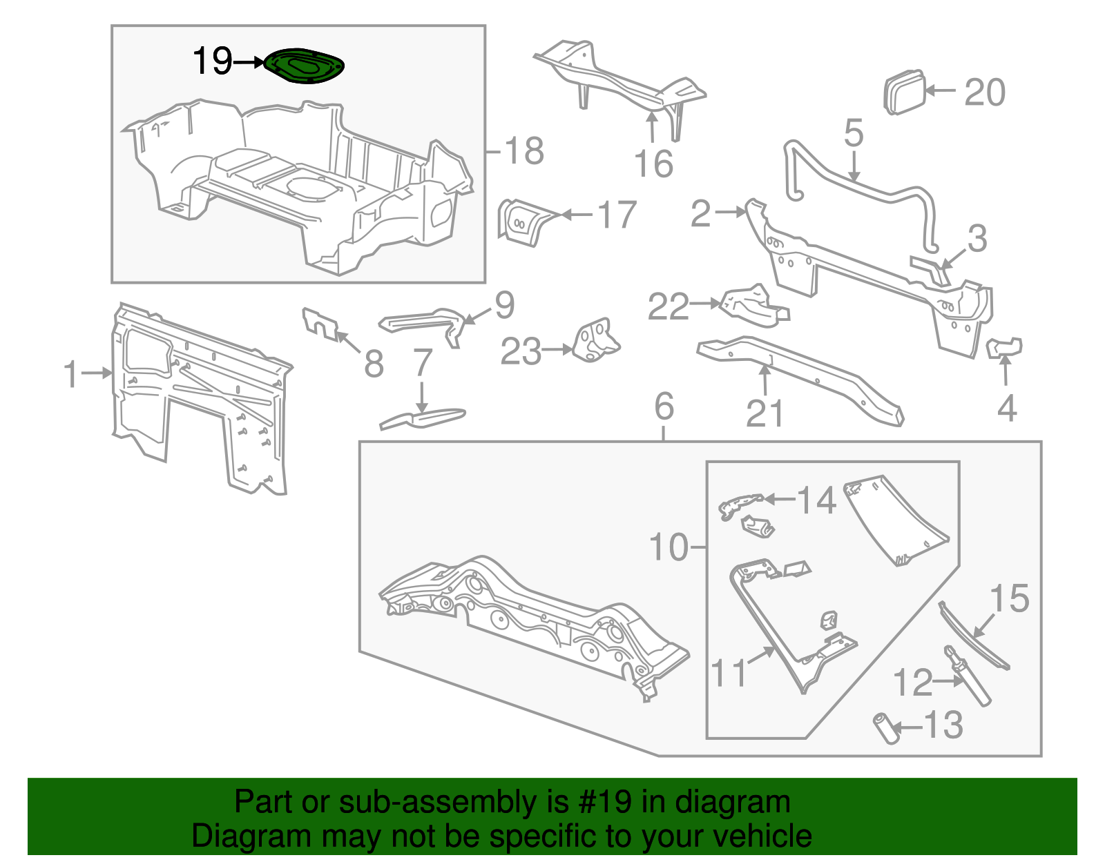 Fuel Tank Access Cover - GM (25655629)