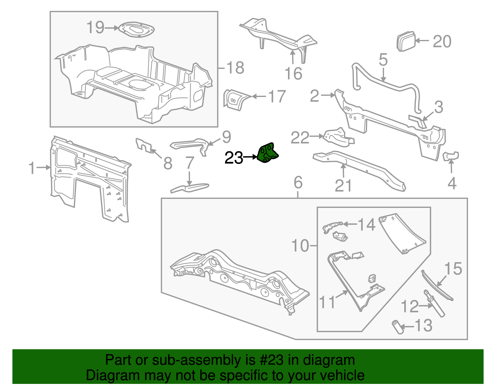 Bracket, F/Tnk Front - GM (10351279)