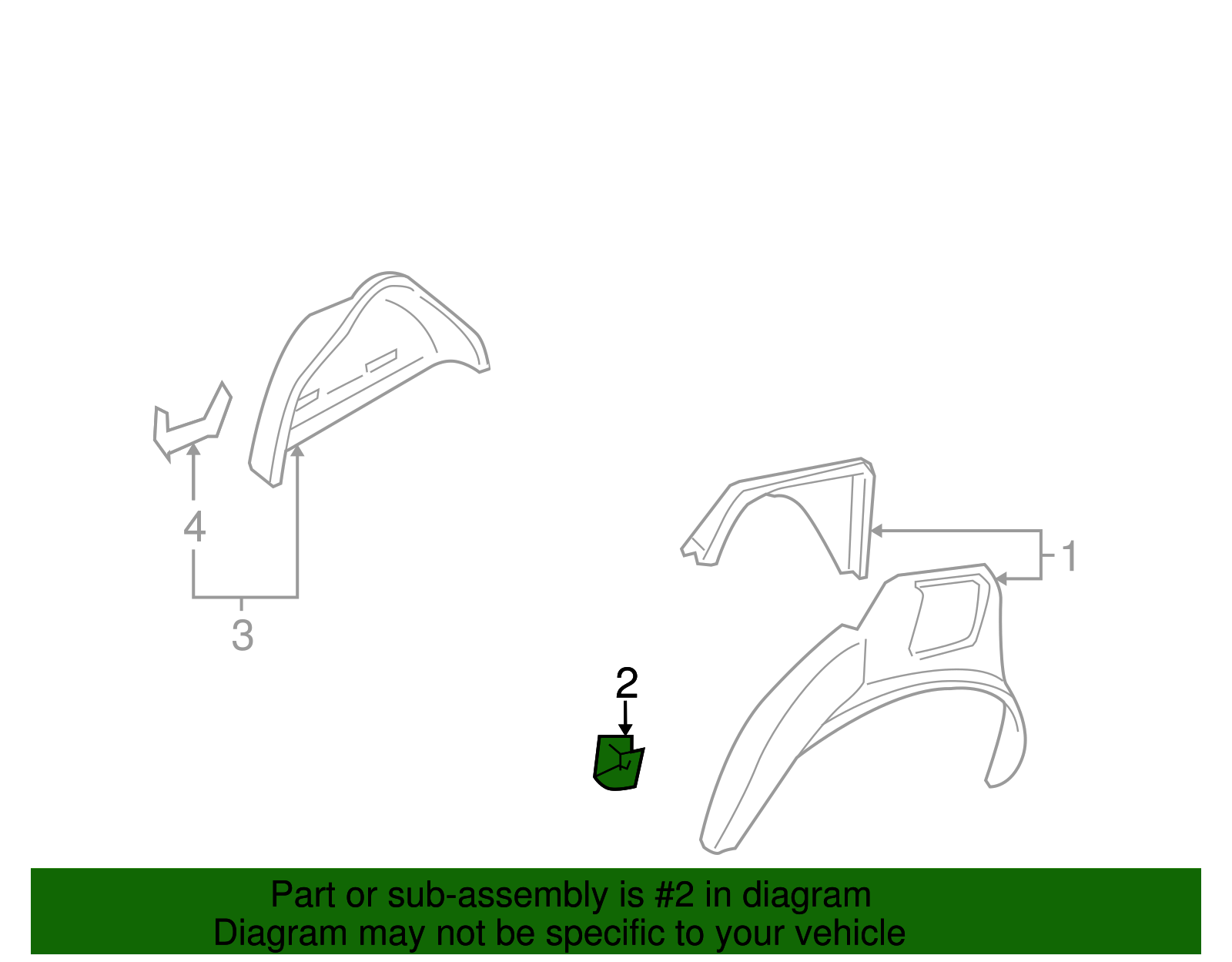 Outer Wheelhouse Front Extension - GM (10249293)