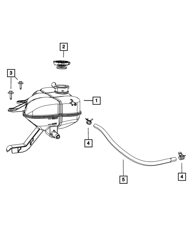 55037999AJ Coolant Recovery Bottle 20142015 Jeep Grand Cherokee