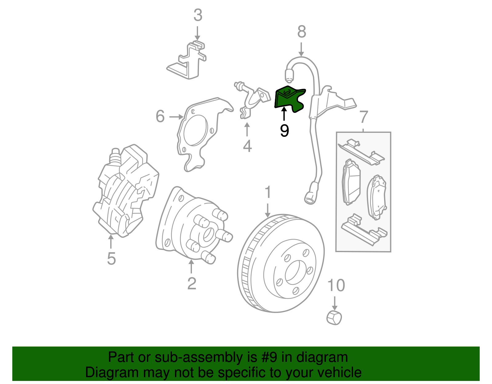 Brake Hose Bracket - GM (25665413)