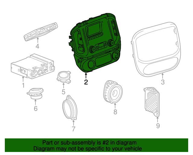 2017-2018 GM Radio Control 84647780 | GM Parts Online