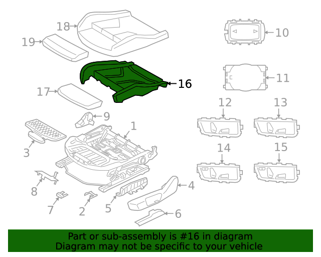 Genuine BMW 52109460859 Seat Cushion Pad FREE Shipping on Most