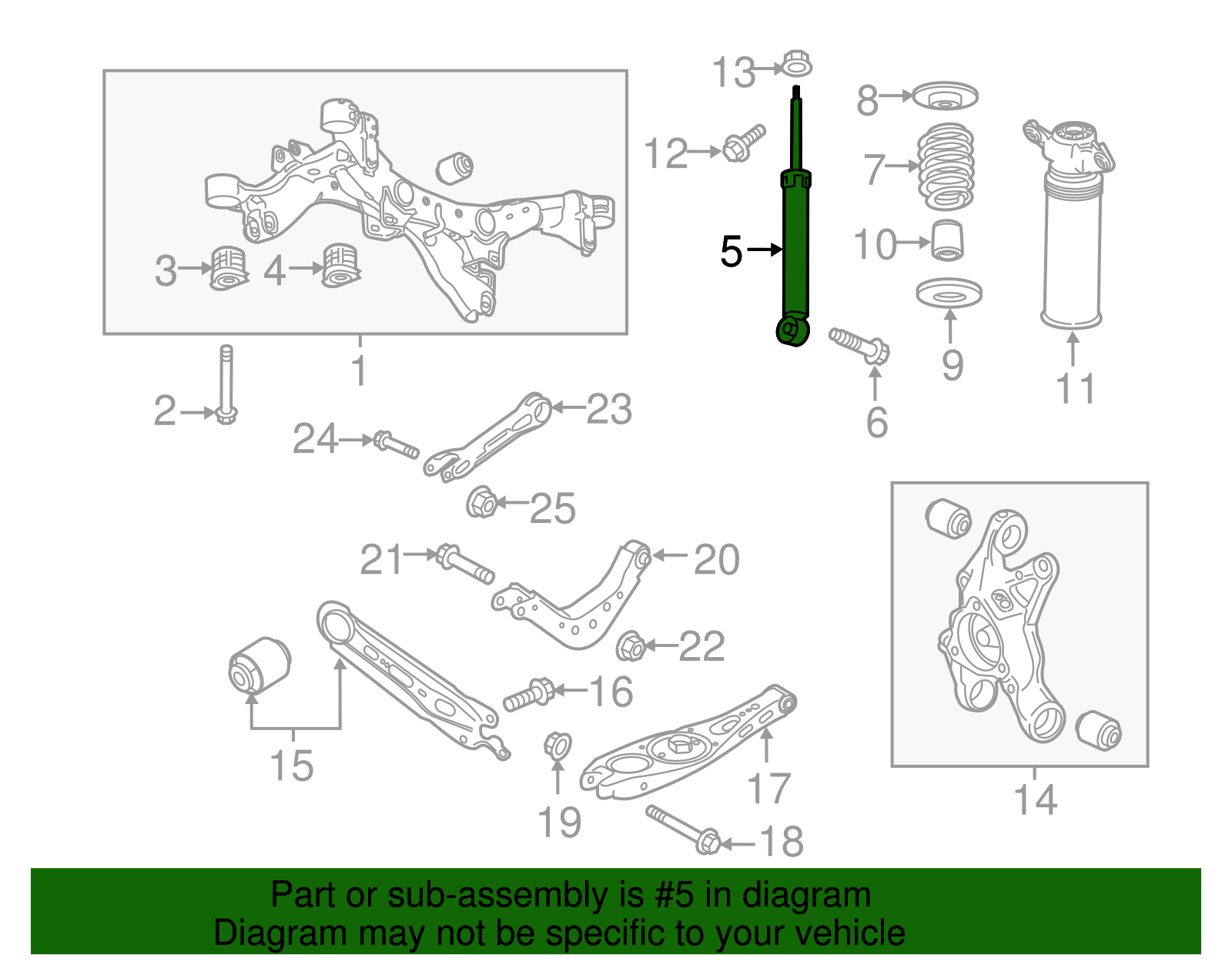 Rear Shock Absorber - GM (84361769)