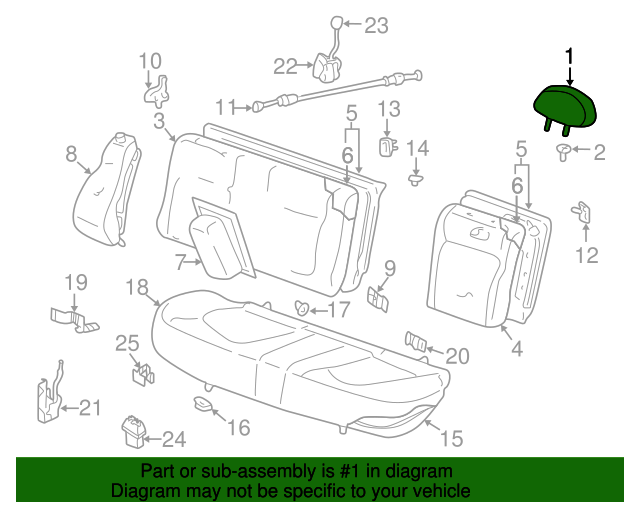 897003D301GFT Headrest 2004 2005 Hyundai Sonata Joseph Airport