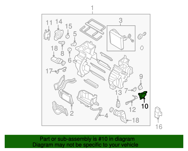 OEM Temperature Door Actuator For Hyundai Sonata 2015-2019 97159C2000