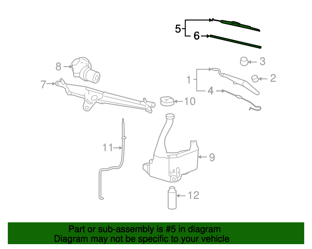 20062010 GM Wiper Blade 25788743