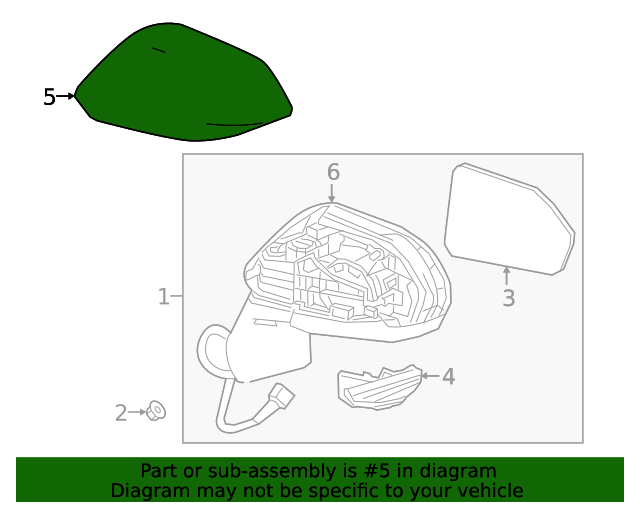 8791502360B0 Mirror Cover Right, Front Right Silver 20192022 Toyota Corolla OEM Genuine