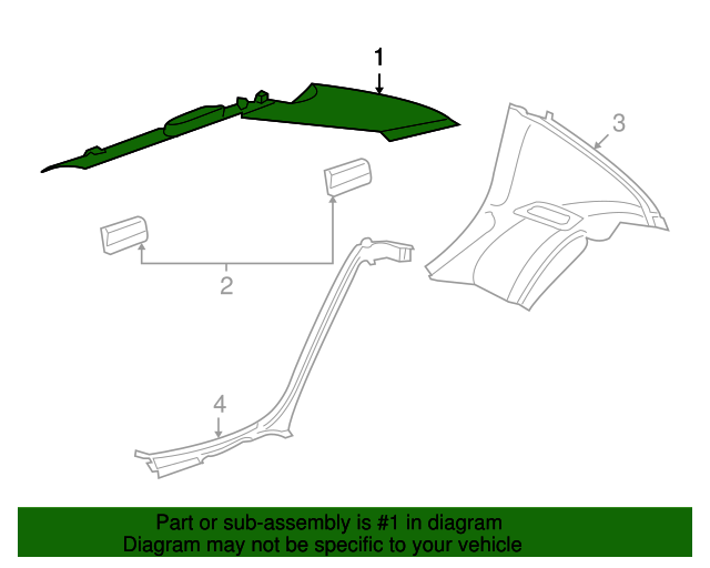 Upper Quarter Trim 3D7-867-288-B-3S3