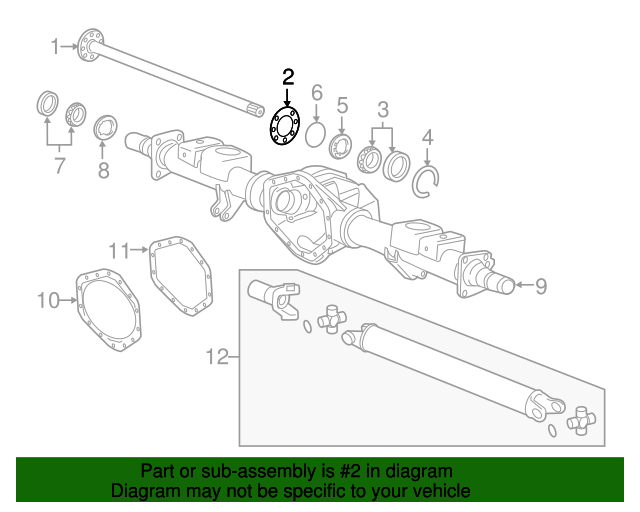 20112024 GM Rear Axle Shaft Gasket 20920620 GM