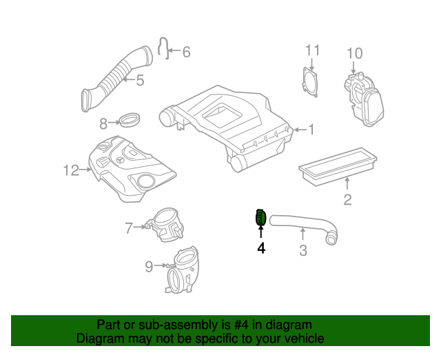 PCV Valve Hose Clamp Part 0069972990 Mercedes Parts Center