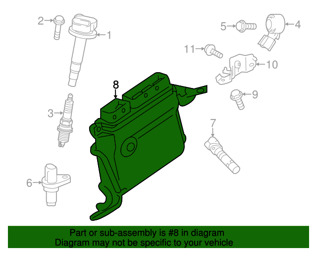 20142015 Toyota Engine Control Module (ECM) 8966047751 Toyota Parts