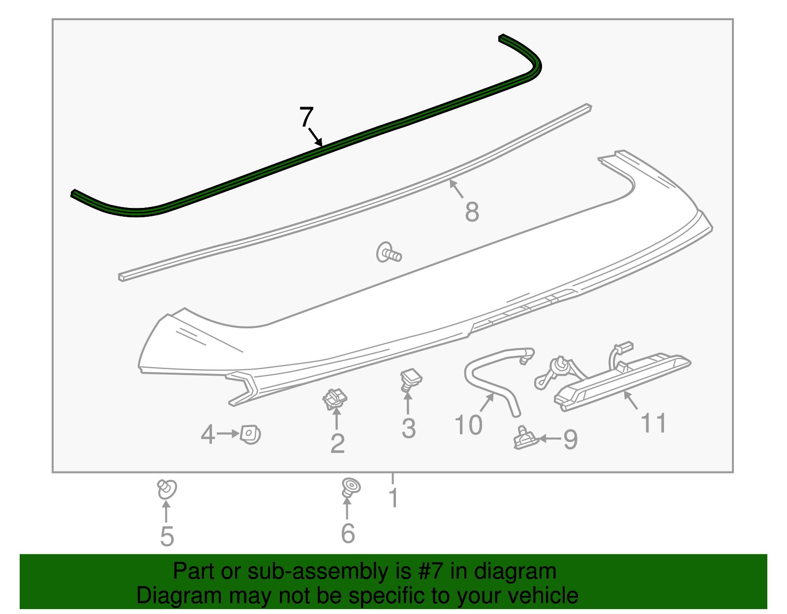 Rear End Spoiler Spacer - GM (95978991)