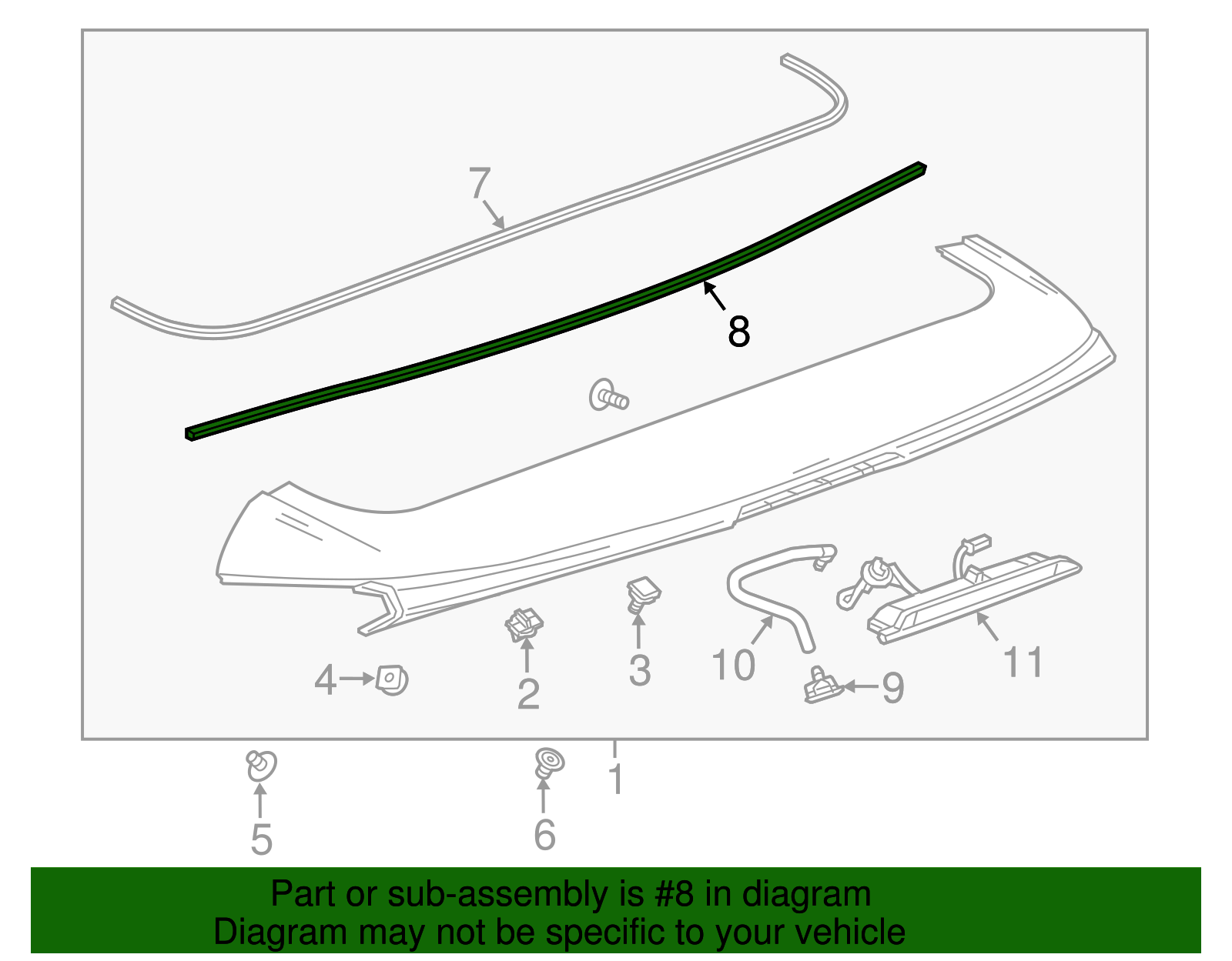 Rear End Spoiler Spacer - GM (95978989)