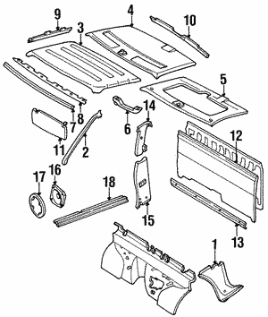 669011S703 - Body: Cowl Trim for Nissan: Pickup Image