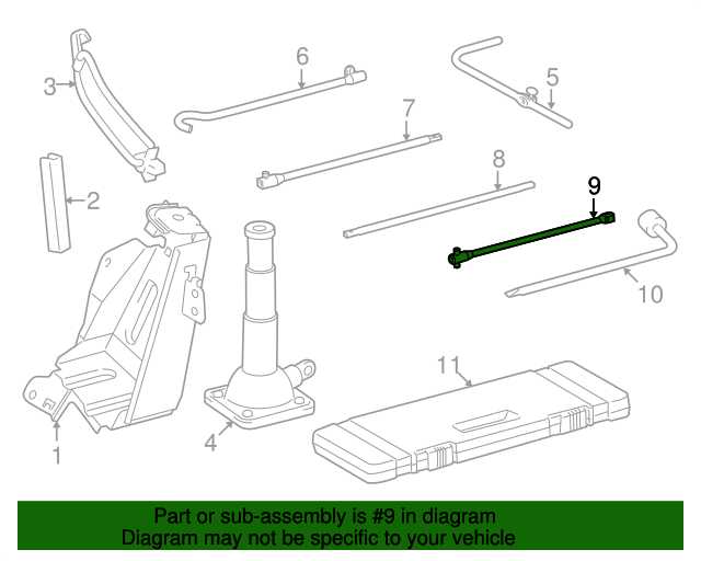 20082024 Toyota Floor Jack Handle 0911535110 Toyota Parts Center