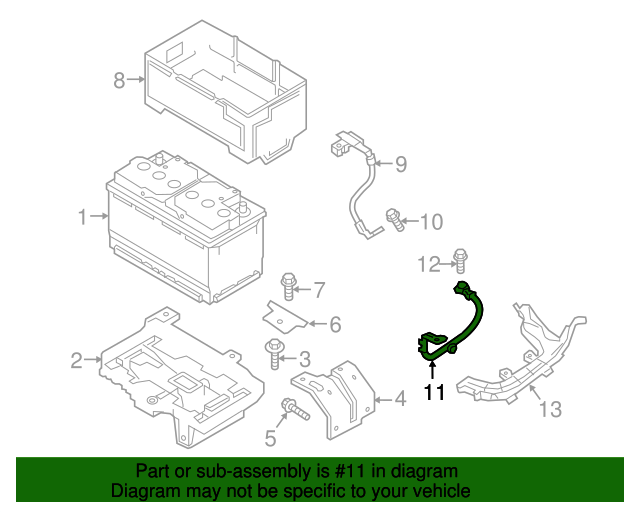20192020 Kia Sorento Ground Cable 91865 C6510 Kia Parts Store Kia