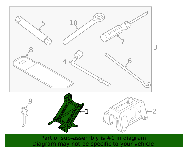 20202024 Hyundai Palisade Floor Jack 09110S8000 OEM Parts Online