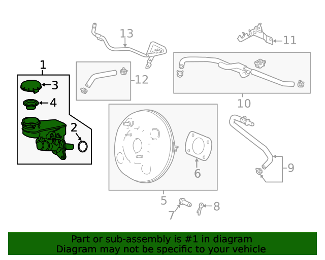 20172020 Honda Civic Master Cylinder Set (Coo) 46101TGH306 OEM