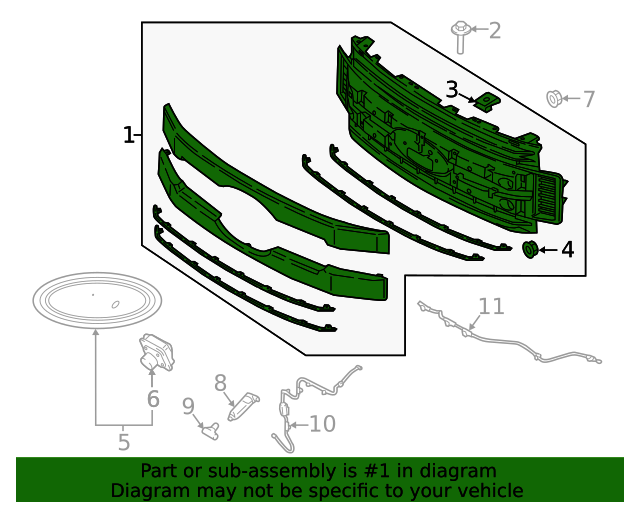 20172019 Ford Grille Assembly HC3Z8200CC Blue Springs Ford Parts