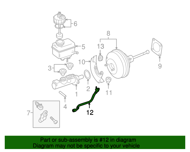 20092013 Audi Vacuum Hose 5C0612041K OEM Parts Online
