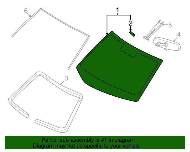 20082015 Nissan Windshield G2700JM01A QuirkParts