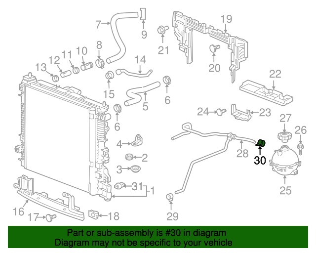 20162021 GM Engine Coolant Reservoir Hose Clamp 11547605