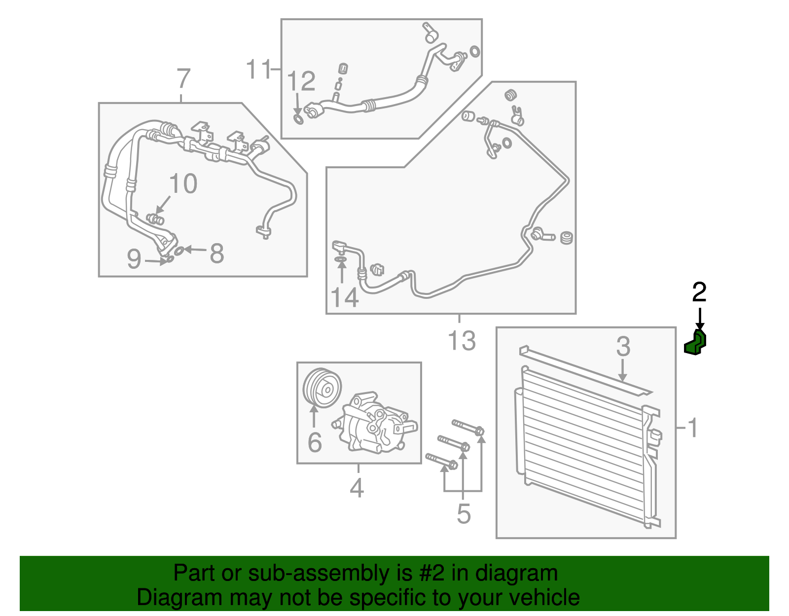 Air Conditioning Condenser Bracket - GM (96629128)