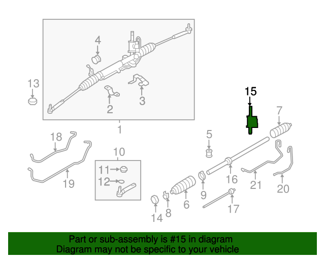 20092011 Subaru Impreza Power Steering Control Valve 34113FG020