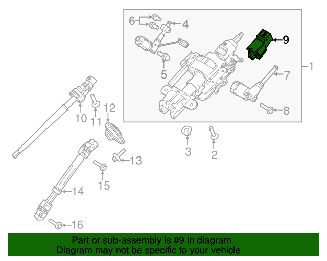 20152020 Ford Steering Column Lock DG9Z3F527A QuirkParts