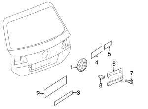 2006-2022 Volkswagen License Bracket Nut WHT-007-341 | OEM Parts Online