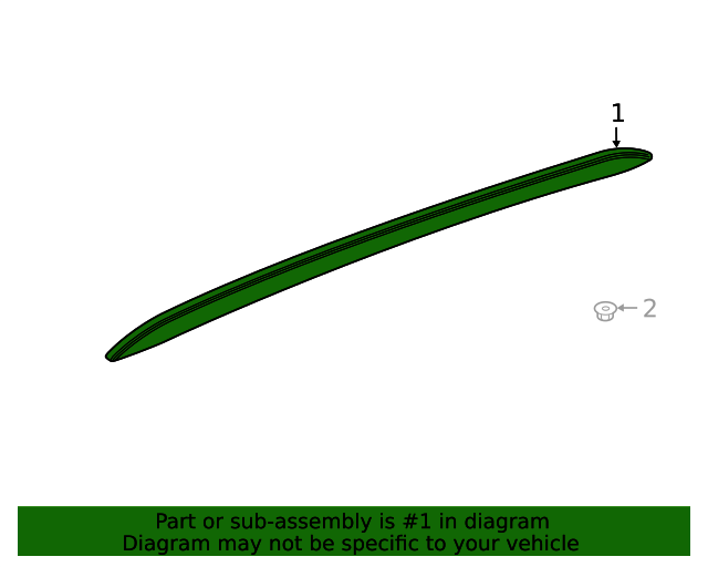 84598782 Satin Aluminum Driver Side Roof Luggage Carrier Side Rail