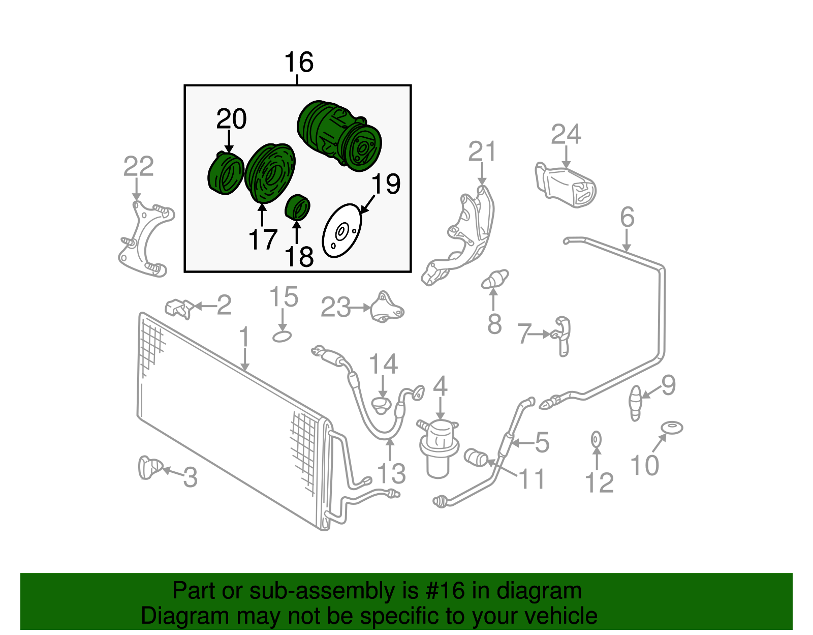 Air Conditioning Compressor - GM (89018897)